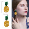 Wholesale Acrylic fruit vegetable Dragon Fruit earrings