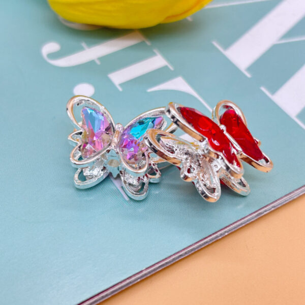 Wholesale Alloy double-sided crystal zircon butterfly beads