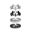 Wholesale Dark Gothic style cross retro ring