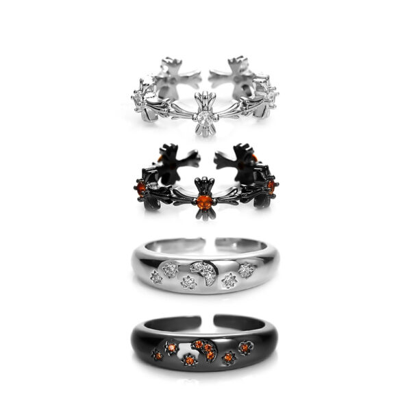 Wholesale Dark Gothic style cross retro ring