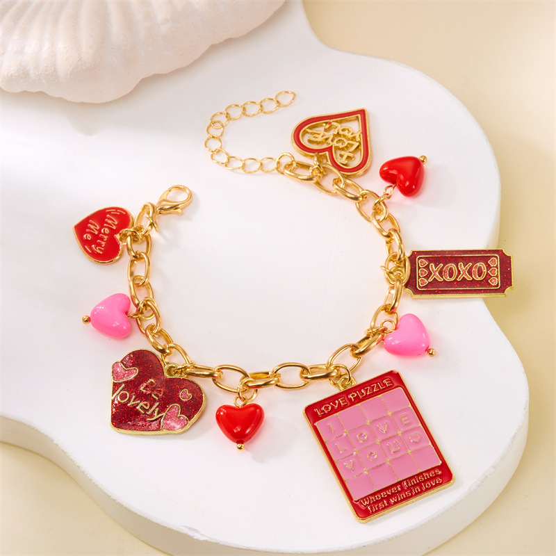 Wholesale Valentine's Day Love Multi aessory Pink Bracelet