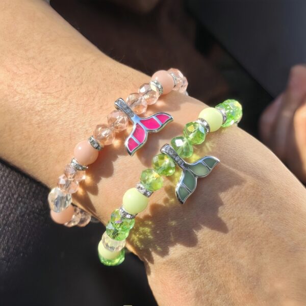Wholesale Night glow fish tail bracelet, dreamy crystal bracelet