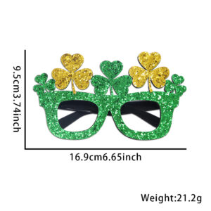 golden green clover / Irish Festival Glasses