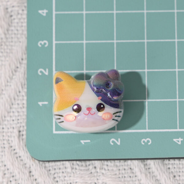 Wholesale Cartoon Cute Cat Straight Hole Acrylic Beads