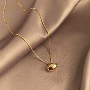 Gold bean necklace