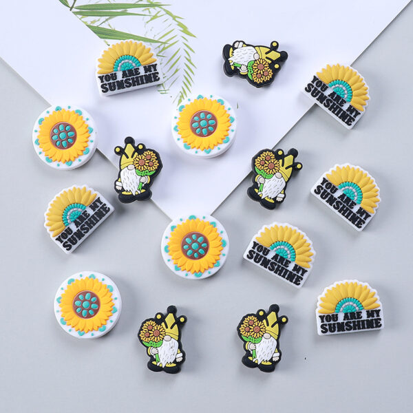 Wholesale 20PCS Turquoise Daisy DIY Jewelry Silicone Beads