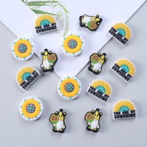 Wholesale 20PCS Turquoise Daisy DIY Jewelry Silicone Beads