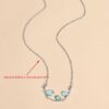 Wholesale Sparrow Sky Blue Sticker Alloy Necklace