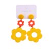 Wholesale small flower earrings hollow flower acrylic eardrops earrings