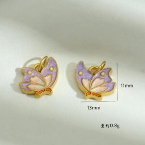 Purple butterfly pendant