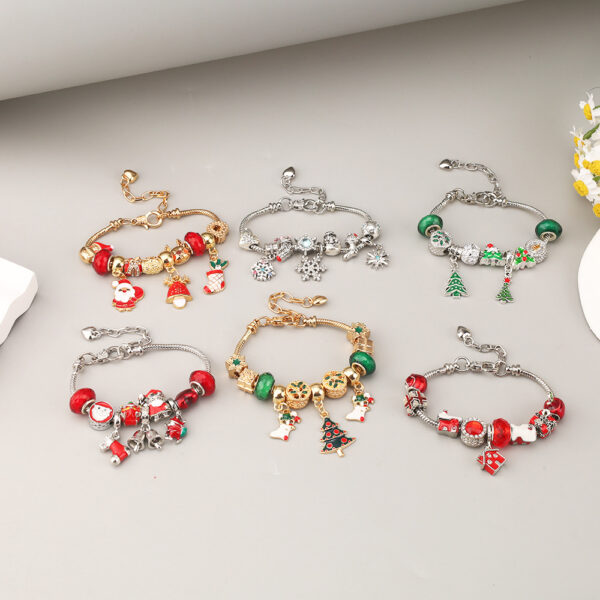 Wholesale Christmas Santa Claus Christmas Tree Snowflake Bracelet