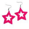 Wholesale Fluorescent Five-pointed Star Small Lightning Earrings