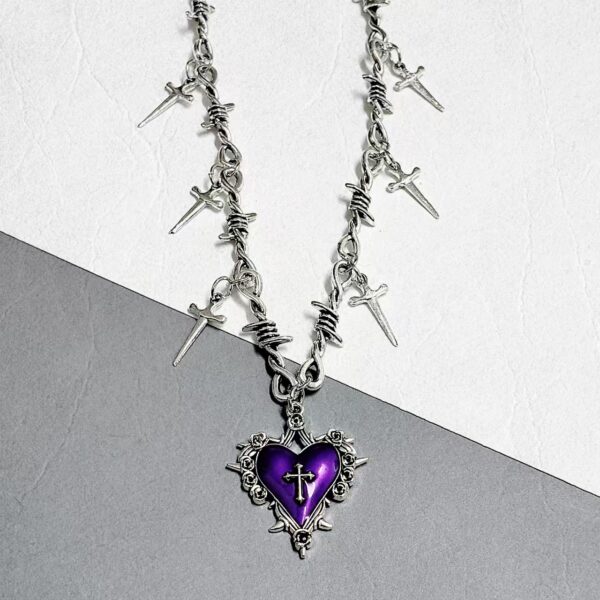 Wholesale Girl Wind Love Sword Thorn Necklace
