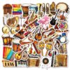 Wholesale 50pcs Musician Series Musical Instrument Mix-and-Match Graffiti Stickers