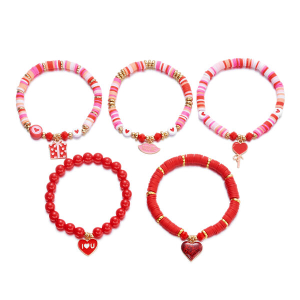 Wholesale Valentine's Day Red Love Soft Ceramic Bracelet
