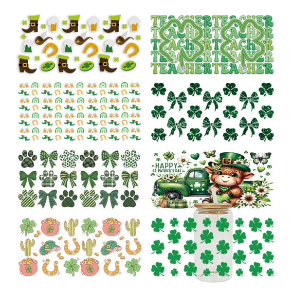 Wholesale UV Transfer Paste Glass Crystal Label Crystal Paste Cross-border Special Paste for 16oz Glass Cup 23cmX11cm