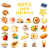 Wholesale 55pcs Realistic Delicious Food Waterproof Vinyl Stickers