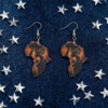Wholesale Vintage Wooden African Silhouette Earrings Versatile Drop Earrings