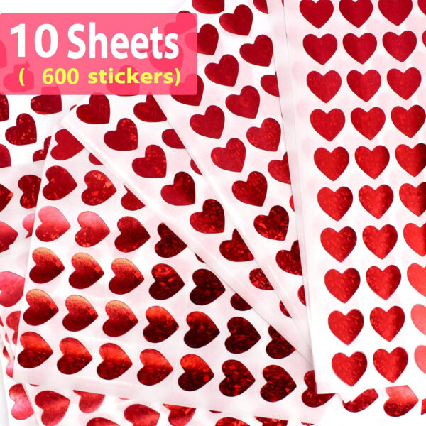 Wholesale Heart Stickers Kids Glitter Love Stickers