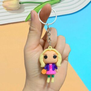 Strange doll keychain - pink dress / 5.4*3.8