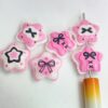 Wholesale 10pcs Double-sided embossed five-pointed star DIY beads