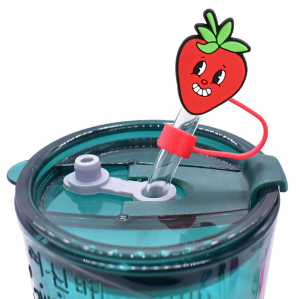 Wholesale Valentine's Day 10mm Universal Soft Rubber Decorative Straw Tube Cap