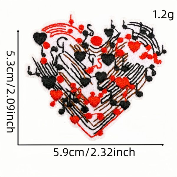 Wholesale Cartoon punk style note embroidery DIY Patches