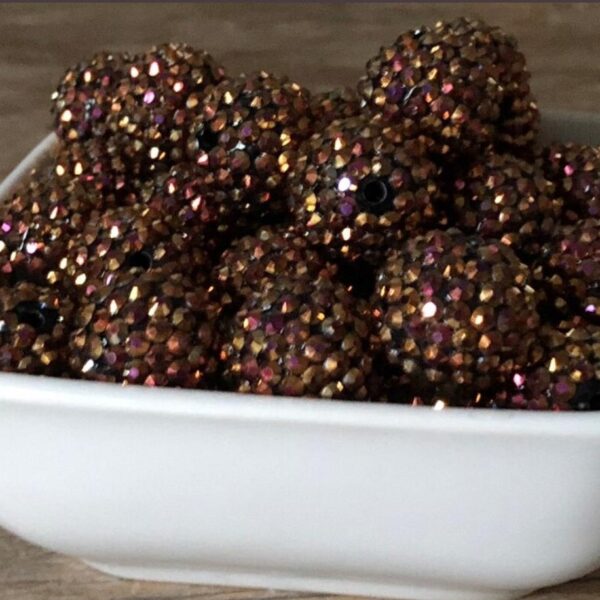 Wholesale 20MM Acrylic Dark Brown Diamond Balls