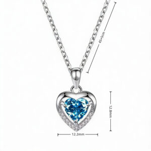 Cross-border exclusive platinum gold - blue heart