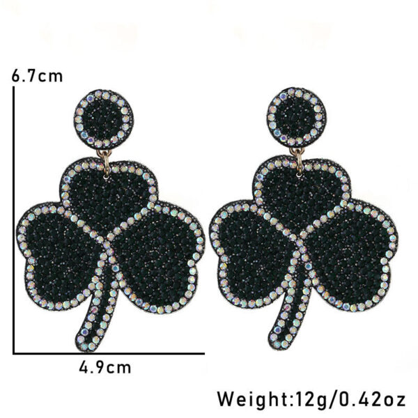 Wholesale St. Patrick's Day studded clover earrings