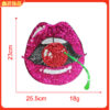 Wholesale Sparkling Cherry Beads Mouth Embroidery DIY Patches