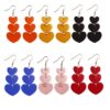 Wholesale Valentine's Day Sparkling Three Series Heart shaped Letter Earrings