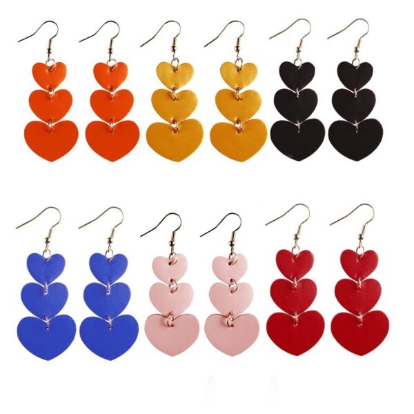 Wholesale Valentine's Day Sparkling Three Series Heart shaped Letter Earrings