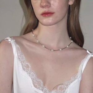 Gentle pearl necklace d1457