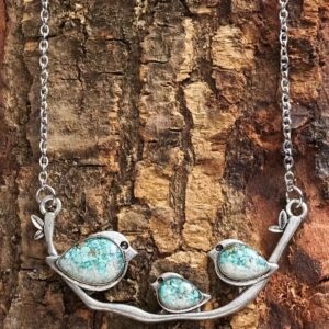 Wholesale Sparrow Sky Blue Sticker Alloy Necklace