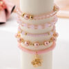 Wholesale Bohemian Elastic Glass Bead Bracelet Set