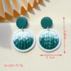 Wholesale Weaving circular geometric soft ceramic earrings
