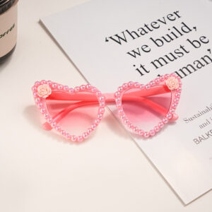 Flower pearl-pink frame double pink piece