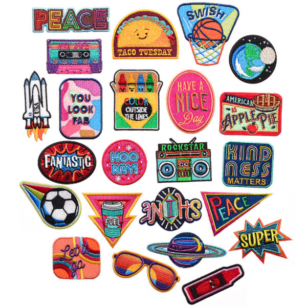 O1CN017QdYDh1SgucInhc9m_2213333972277-0-cib Wholesale Cartoon Rocket Basketball English Clothes Embroidery DIY Patches
