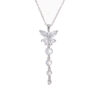 Wholesale Necklace for Women Zircon Tassel Butterfly Pendant Light Luxury Choker