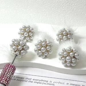 Wholesale Clay pearl rhinestone flower plate