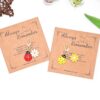 Wholesale Blessing Card Ladybug Daisy Keychain Pendant