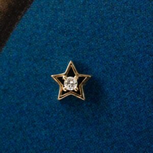 Five-pointed star with zirconium (single accessory)