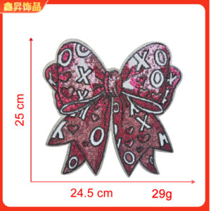 Heated hot melt glue*rose red*bow*bow*height 25*24.5cm