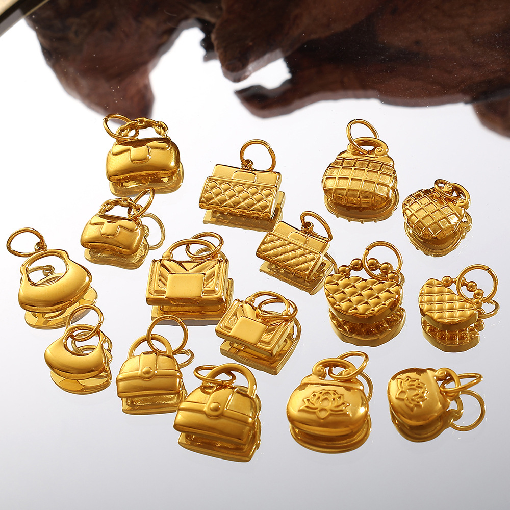 Wholesale Mini bag stainless steel plated pendant aessory