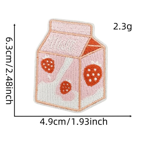Wholesale Pink Strawberry Cute Bear Ice Cream Embroidery DIY Patches