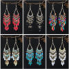 Wholesale Long bead water droplet fringe Bohemian style earrings