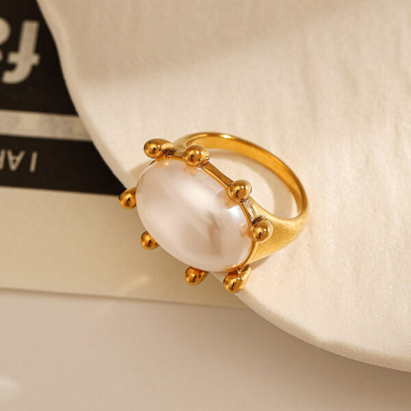 Wholesale Stainless steel ring plated with 18k gold