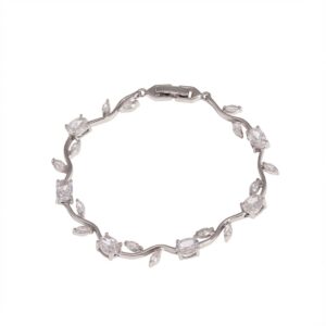 All white bracelet silver