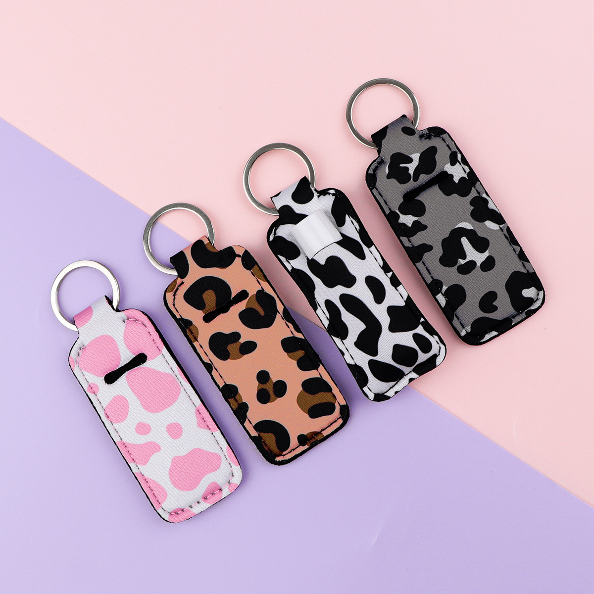 Wholesale Leopard Lipstick Set Keychain Aessories